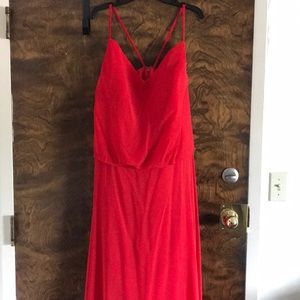 Red bridesmaids dress